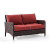 CO7117-BR Sangria Wicker Loveseat - Kiawah -4