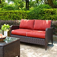 CO7117-BR Sangria Wicker Loveseat - Kiawah -2
