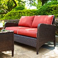 CO7117-BR Sangria Wicker Loveseat - Kiawah -3