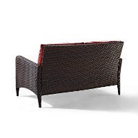 CO7117-BR Sangria Wicker Loveseat - Kiawah -6