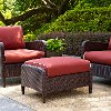 CO7119-BR Sangria Wicker Ottoman - Kiawah