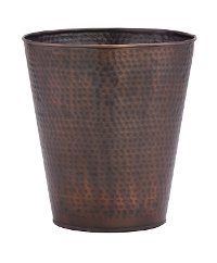 Hammered Copper Waste Basket