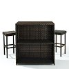 KO70009BR Dark Brown Wicker Bar Set - Palm Harbor -8