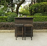 KO70009BR Dark Brown Wicker Bar Set - Palm Harbor -2