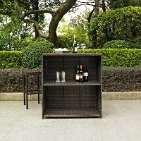 KO70009BR Dark Brown Wicker Bar Set - Palm Harbor -4
