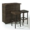 KO70009BR Dark Brown Wicker Bar Set - Palm Harbor -5