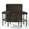 KO70009BR Dark Brown Wicker Bar Set - Palm Harbor -6