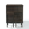 KO70009BR Dark Brown Wicker Bar Set - Palm Harbor -7