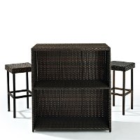 KO70009BR Dark Brown Wicker Bar Set - Palm Harbor -8