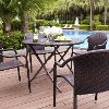 KO70012BR Dark Brown 5 Piece Wicker Dining Set - Palm Harbor
