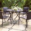 KO70012BR Dark Brown 5 Piece Wicker Dining Set - Palm Harbor -3