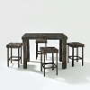 KO70010BR Dark Brown 5 Piece Counter Height Wicker Dining Set - Palm Harbor -4