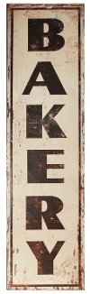 Vertical Metal Bakery Sign