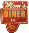 Mom's Diner Wood Sign
