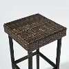 CO7107-BR Dark Brown 24 Inch Wicker Counter Height Stools (Set of 2) - Palm Harbor -2
