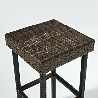 CO7107-BR Dark Brown 24 Inch Wicker Counter Height Stools (Set of 2) - Palm Harbor -2