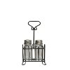 Metal Salt and Pepper with Caddy