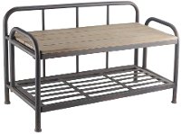 Metal and Wood Industrial Bench