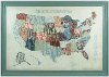 Wood Framed USA Map