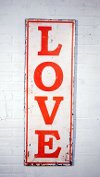 Metal Love Vertical Sign