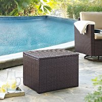 CO7302-BR Dark Brown Wicker Outdoor Cooler - Palm Harbor -2
