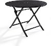 CO7205-BR Dark Brown Wicker Folding Table - Palm Harbor -3