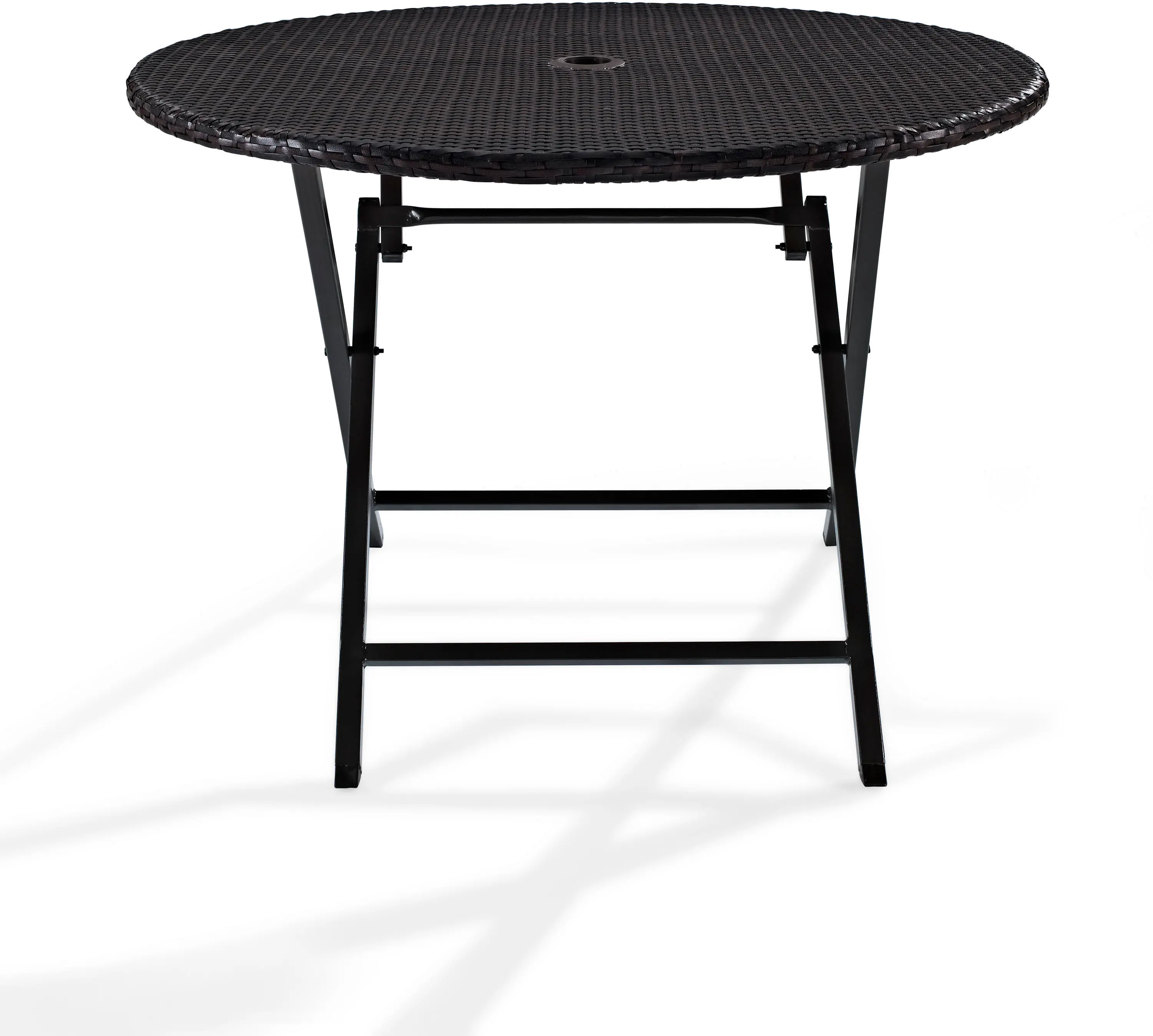 CO7205-BR Dark Brown Wicker Folding Table - Palm Harbor -2