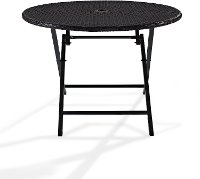 CO7205-BR Dark Brown Wicker Folding Table - Palm Harbor -2