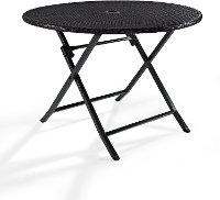 CO7205-BR Dark Brown Wicker Folding Table - Palm Harbor -3