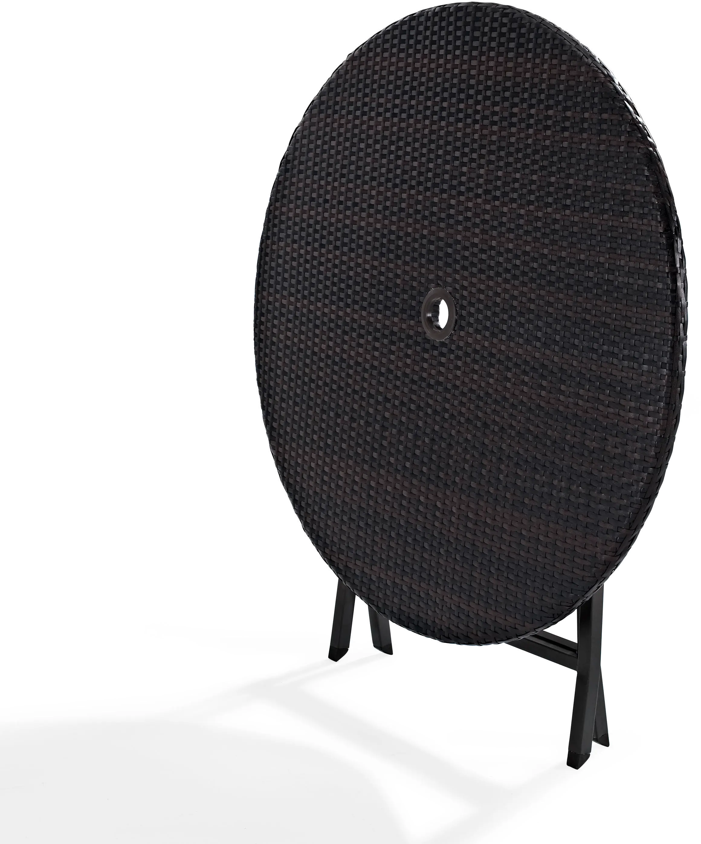 CO7205-BR Dark Brown Wicker Folding Table - Palm Harbor -4
