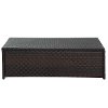 CO7201-BR Dark Brown Outdoor Wicker Glass Top Table - Palm Harbor-3