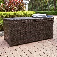 CO7300-BR Dark Brown Wicker Storage Bin - Palm Harbor