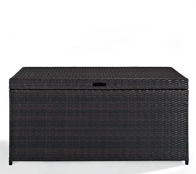 CO7300-BR Dark Brown Wicker Storage Bin - Palm Harbor-3