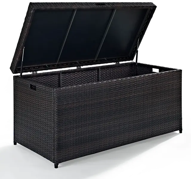 CO7300-BR Dark Brown Wicker Storage Bin - Palm Harbor-4