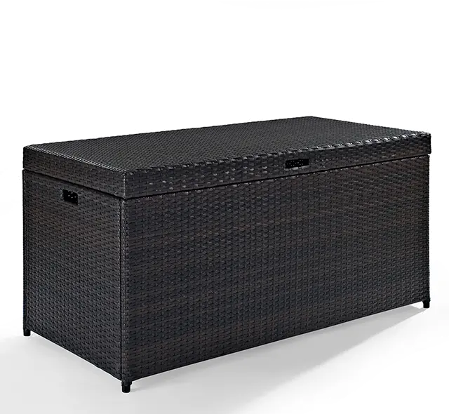 CO7300-BR Dark Brown Wicker Storage Bin - Palm Harbor-5