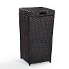 CO7301-BR Dark Brown Wicker Outdoor Trash Bin - Palm Harbor-2