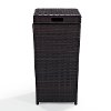 CO7301-BR Dark Brown Wicker Outdoor Trash Bin - Palm Harbor-3
