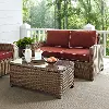 KO70025WB-SG Bradenton Sangria and Wicker 2 pc Loveseat and Table Set