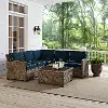 KO70019WB-NV Bradenton Navy and Brown 4 pc Patio Set