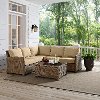 KO70019WB-SA Sand and Brown Wicker Patio Furniture Set - Bradenton