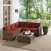 KO70019WB-SG Sangria and Brown Wicker Patio Furniture Set - Bradenton-2