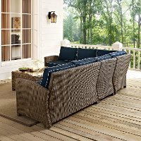 KO70020WB-NV Navy and Brown Wicker Patio Sectional and Table - Bradenton-3