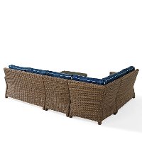 KO70020WB-NV Navy and Brown Wicker Patio Sectional and Table - Bradenton-7