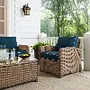 KO70023WB-NV Bradenton Navy and Wicker Patio Armchair