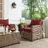 KO70023WB-SG Bradenton Sangria and Wicker Patio Armchair