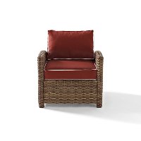 KO70023WB-SG Sangria and Brown Wicker Patio Arm Chair - Bradenton-3