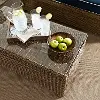CO7208-WB Bradenton Wicker and Glass Patio Coffee Table