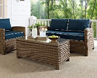 CO7208-WB Light Brown Outdoor Wicker Glass Top Table - Bradenton -4