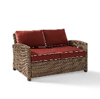 KO70022WB-SG Sangria and Brown Wicker Patio Furniture Loveseat - Bradenton -3