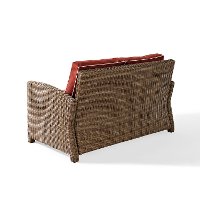 KO70022WB-SG Sangria and Brown Wicker Patio Furniture Loveseat - Bradenton -4